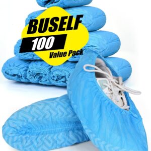 Buself Disposable Shoe Covers — Non-Slip, Waterproof, Recyclable (Fits up to Size 13)