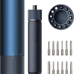 HOTO electric screwdriver 12-in-1 cordless kit with aluminium bit case