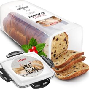 Tafura bread box airtight 5.8 litre storage container with black locking lid