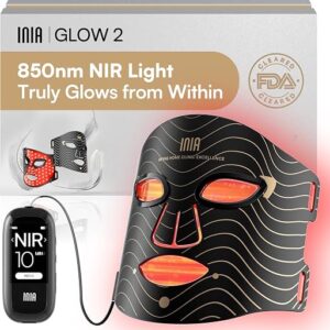 INIA red light therapy mask with 220 LEDs and 850nm near-infrared modes