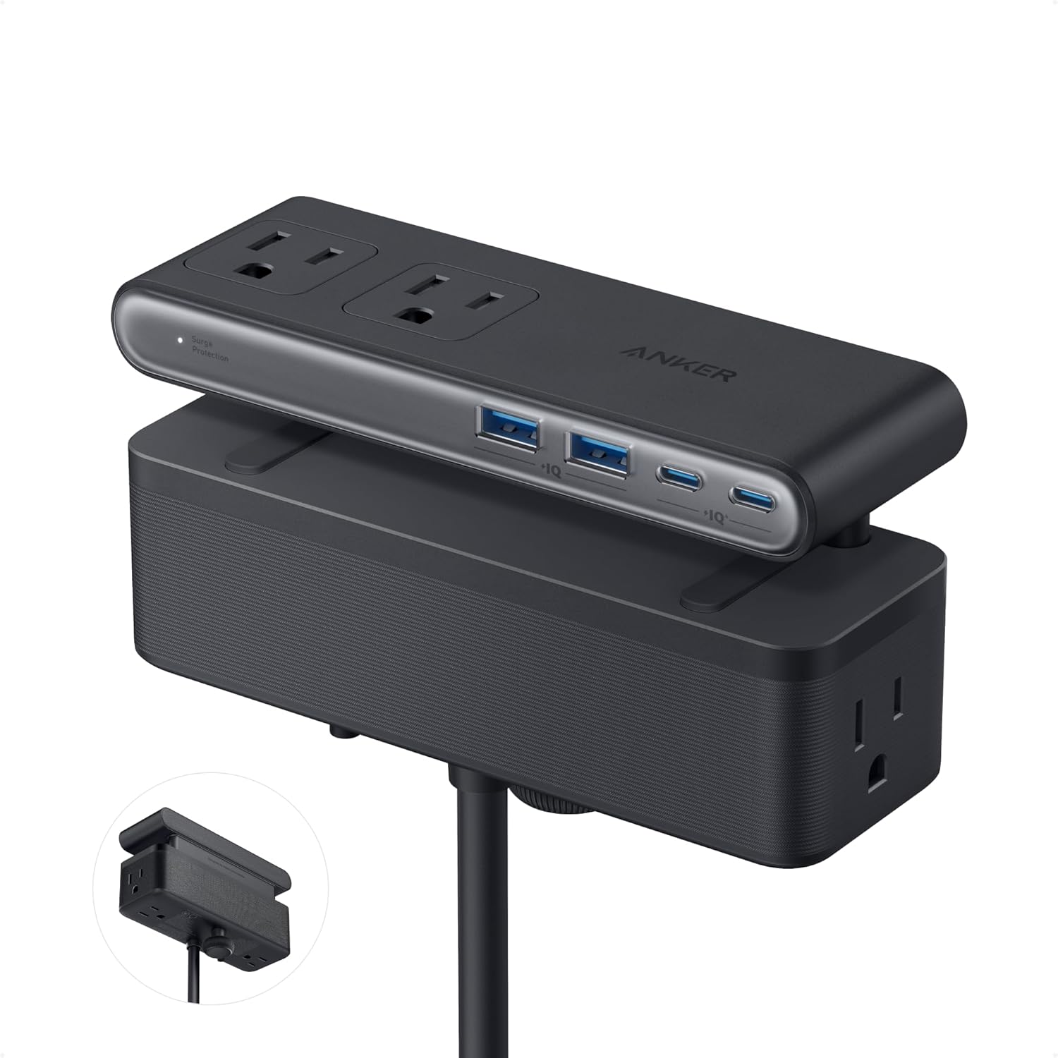 desk clamp power strip — Anker Nano Power Strip 10-in-1 Clamp