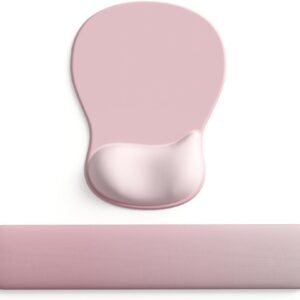 Gel wrist rest mouse pad — ErgoComfort set with memory foam keyboard rest