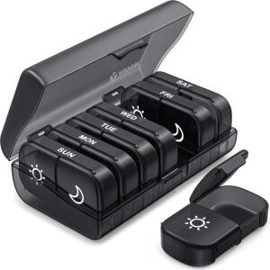 auvon pill organizer — AUVON Weekly AM/PM Pill Organizer