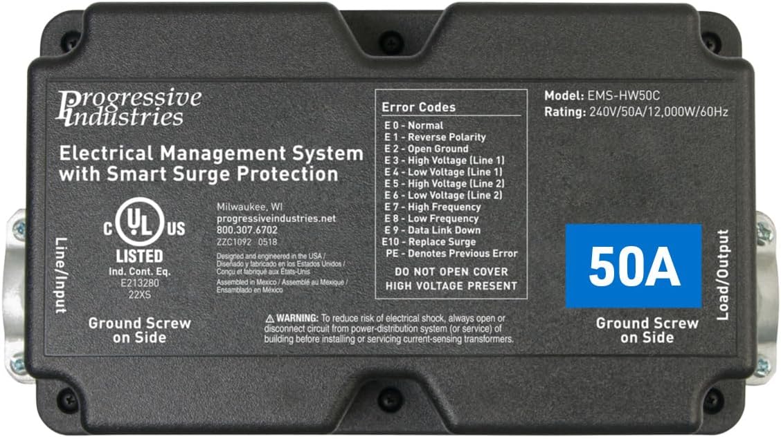 50 amp rv surge protector — Progressive Industries EMS-HW50C