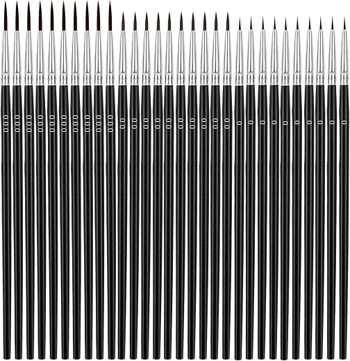 anezus 30-Piece Tiny Detail Paint Brushes — miniature paint brushes