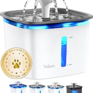 veken cat water fountain — Veken C1 Classic Pet Water Fountain (2.8 L)
