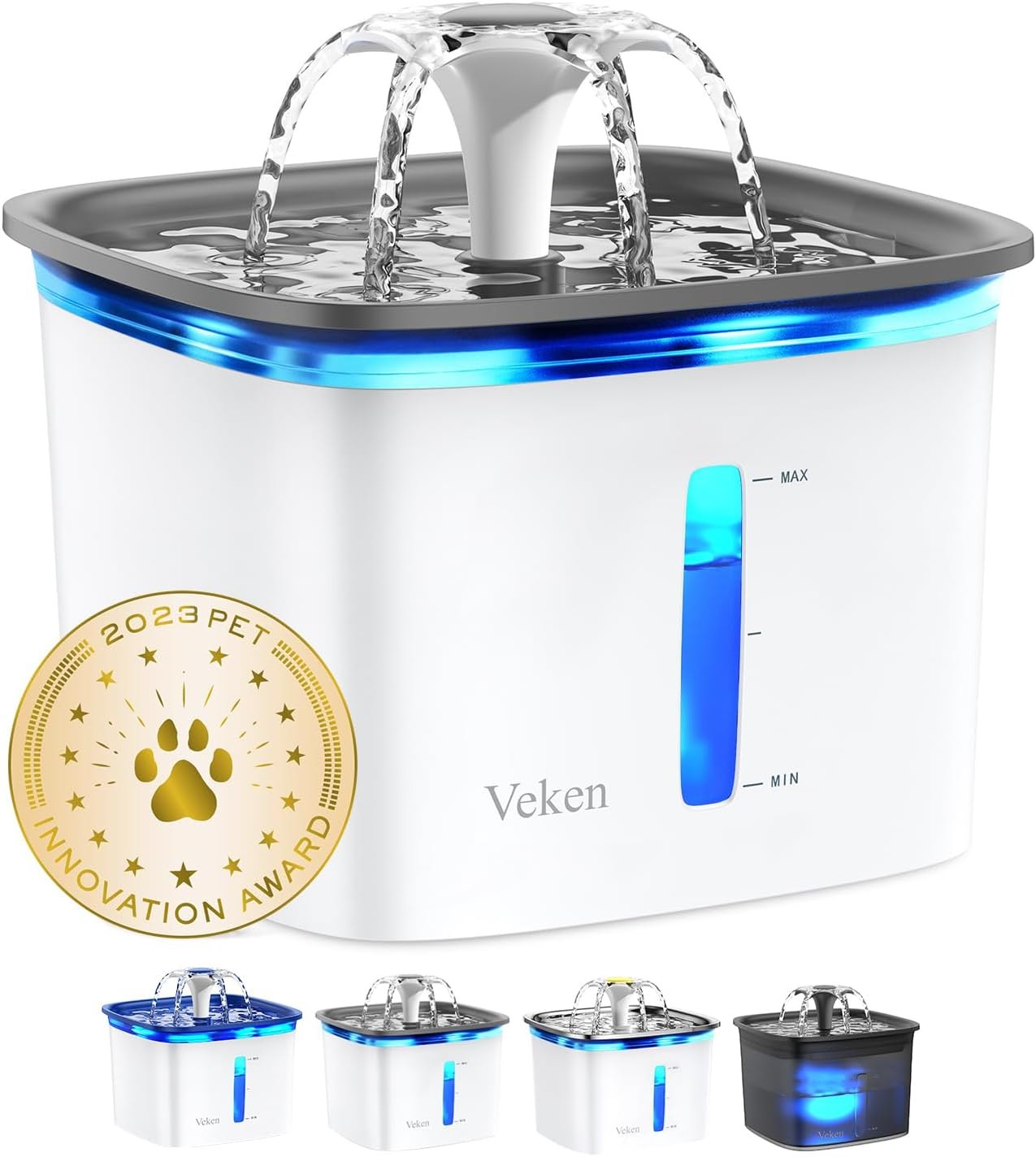 veken cat water fountain — Veken C1 Classic Pet Water Fountain (2.8 L)